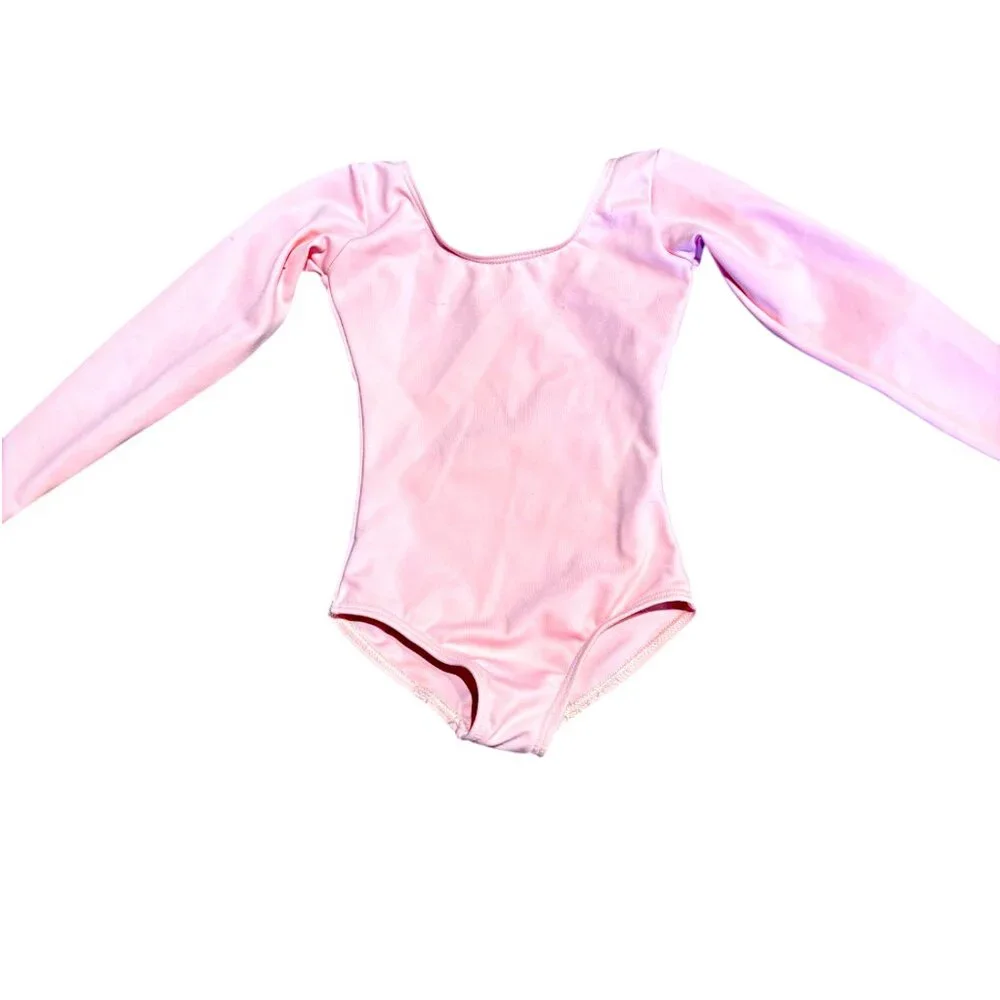 Capezio gir's pink long sleeve dance ballet leotard sz Toddler‎ 2-4